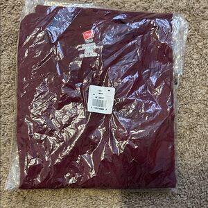 Hanes Deep Red Tagless Tee